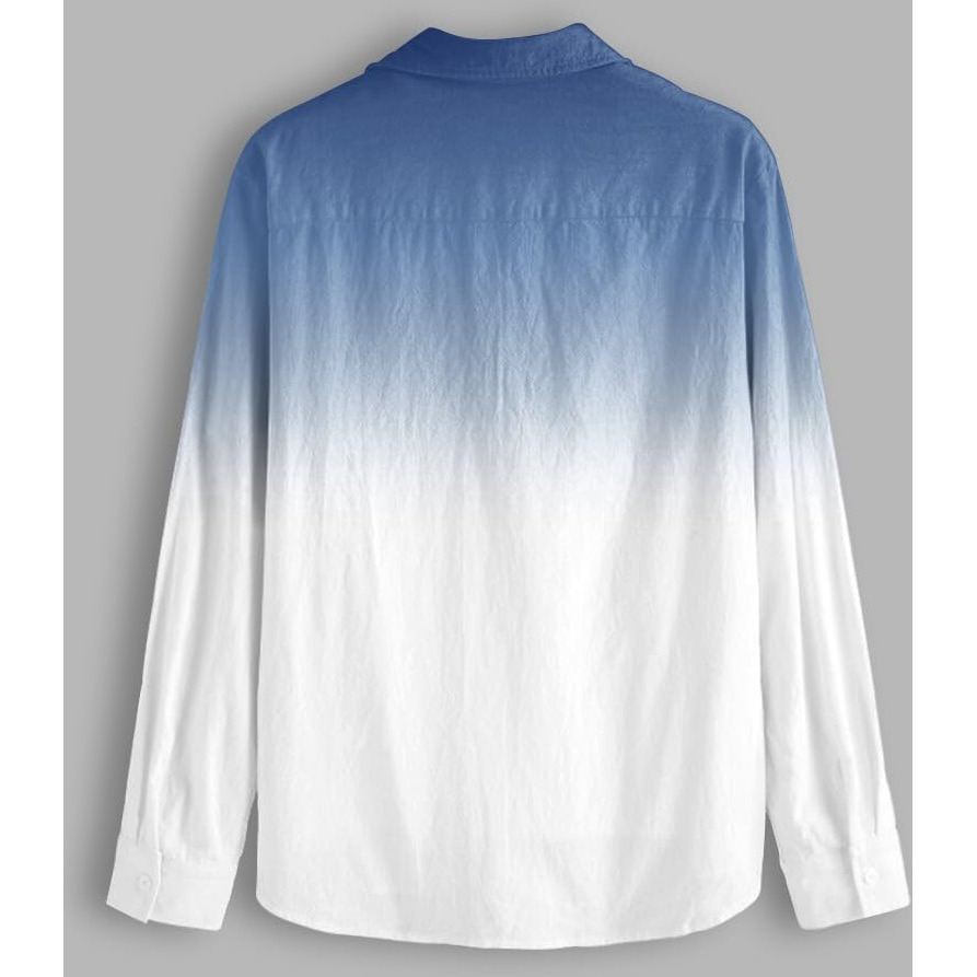 Be Active Men's Casual Linen Blend Regular Fit Ombre Faded Shirt || Casual Shirts For Men || Men's Casual Shirt || Casual Wear Shirts (Cpr0156-4-Xxl) Navy Blue