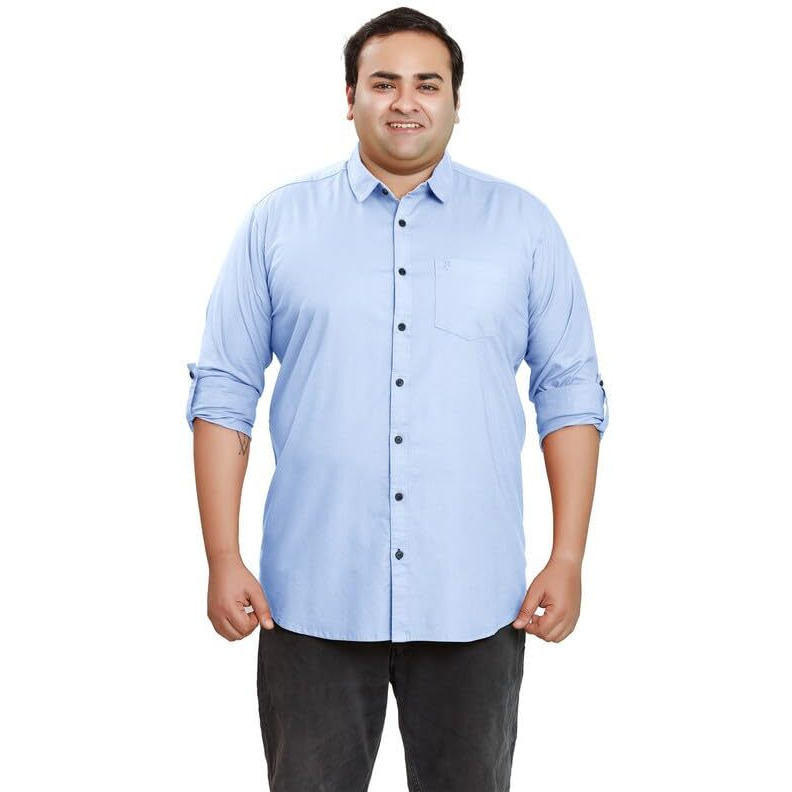 Be Active Men's Casual 100% Cotton Solid Plus Size Shirt || Plus Size Shirts For Men || Casual Plus Size Shirt || Casual Wear Shirts (N-Rfbg0015 22 3Xl)