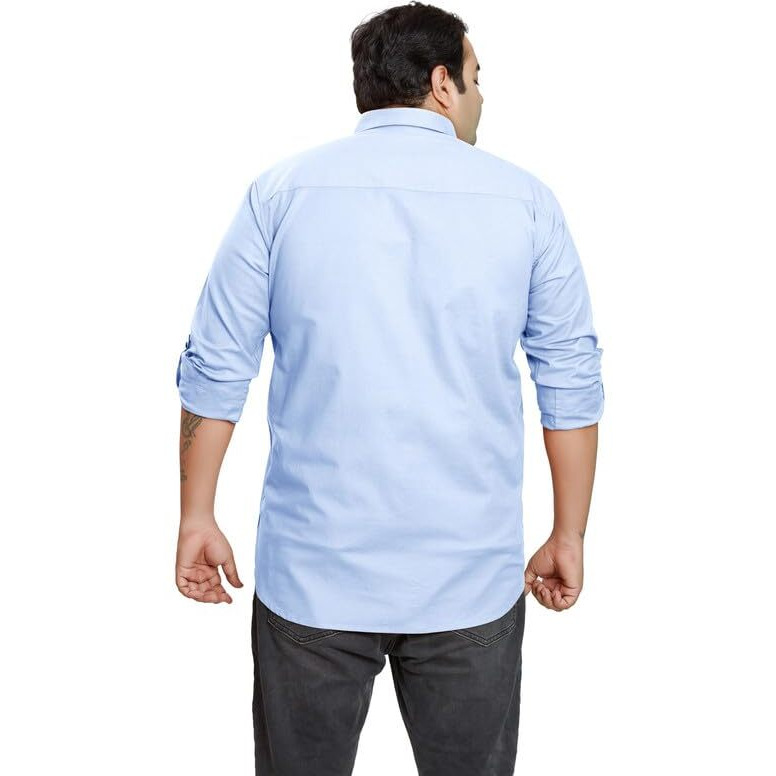 Be Active Men's Casual 100% Cotton Solid Plus Size Shirt || Plus Size Shirts For Men || Casual Plus Size Shirt || Casual Wear Shirts (N-Rfbg0015 22 3Xl)