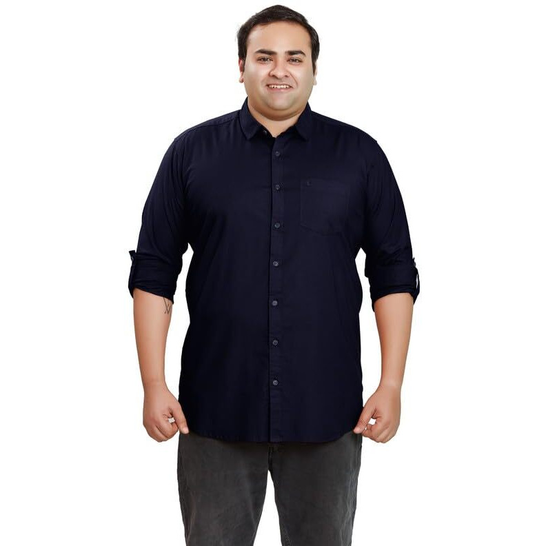 Be Active Men's Casual 100% Cotton Solid Plus Size Shirt || Plus Size Shirts For Men || Casual Plus Size Shirt || Casual Wear Shirts (N-Rfbg0015 3 3Xl)