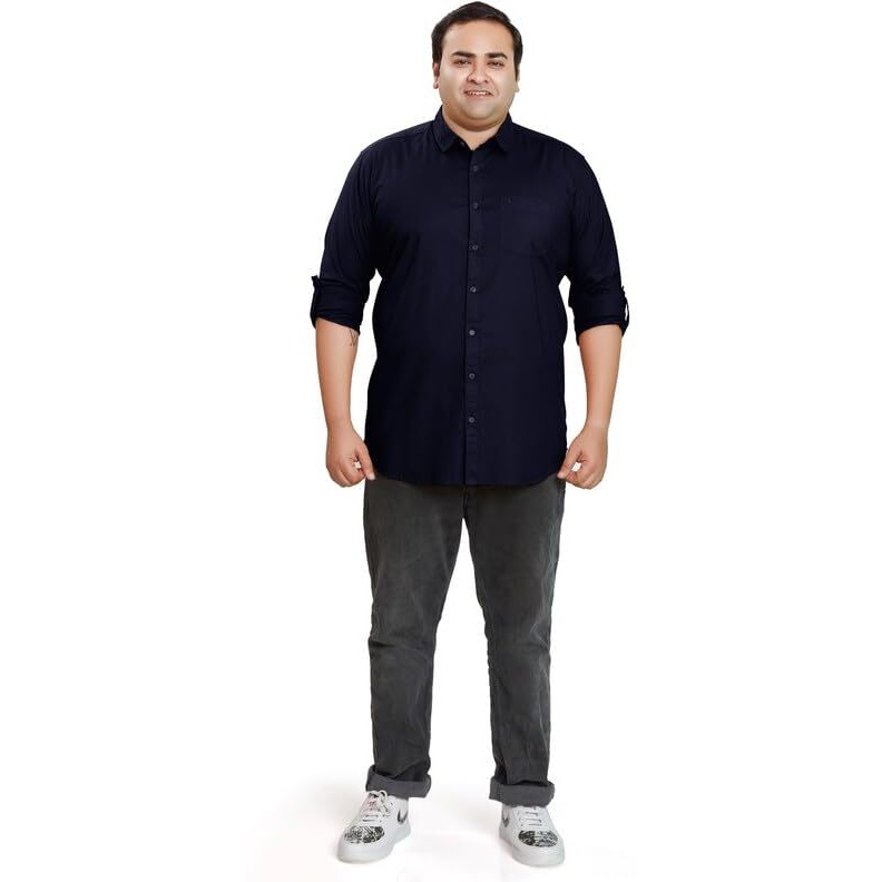Be Active Men's Casual 100% Cotton Solid Plus Size Shirt || Plus Size Shirts For Men || Casual Plus Size Shirt || Casual Wear Shirts (N-Rfbg0015 3 3Xl)