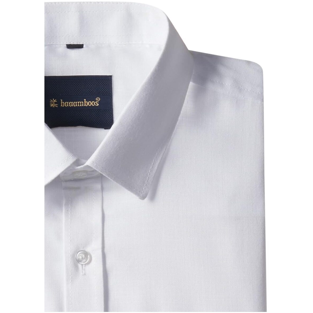 Be Active Cotton Men's Solid Regular Fit Shirt (Rf0005_White L)