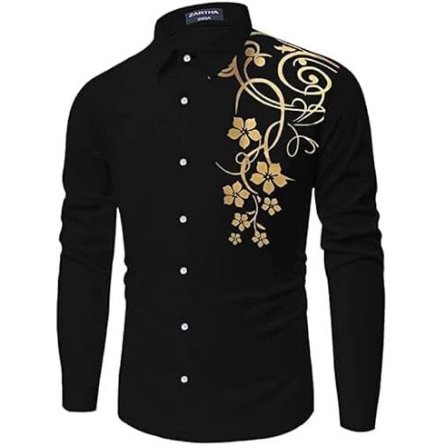 Bellstone Cotton Men's Solid Regular Fit Shirt (B-8200_Black, 42