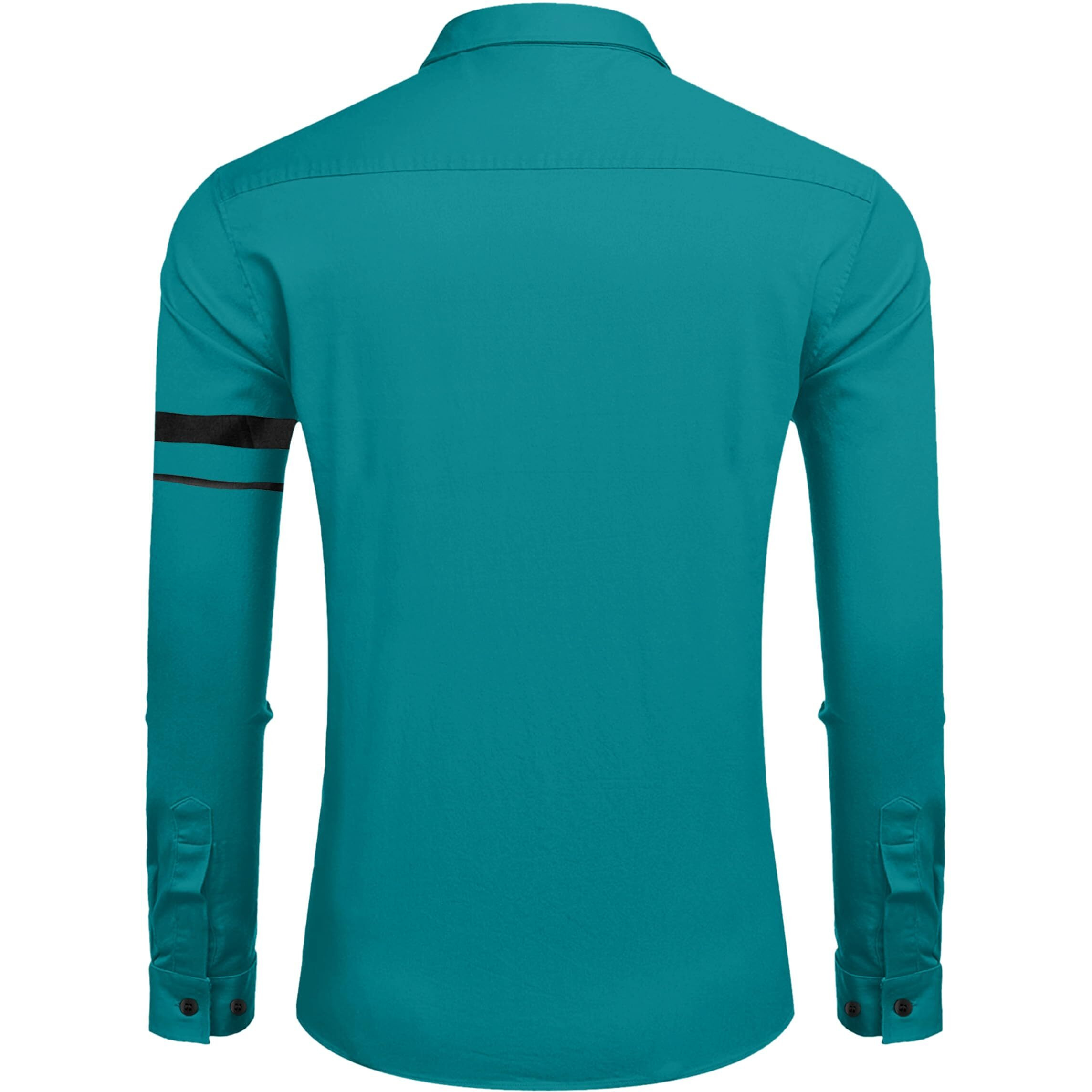 Bellstone Men Striped Casual Men's Solid Cotton Blend Full Sleeve Casual Spread Shirt (38, Rama)