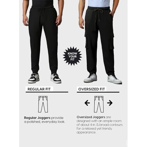 Bewakoof Air 1.0 Men's Solid Oversized Fit Cotton Terry Joggers_646423_Green_Xl