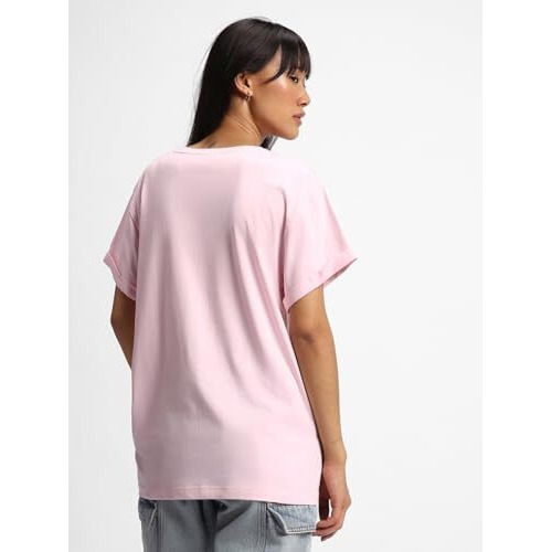 Bewakoof Women's Graphic Printed Boyfriend T-Shirt_609631_Pink_2Xl