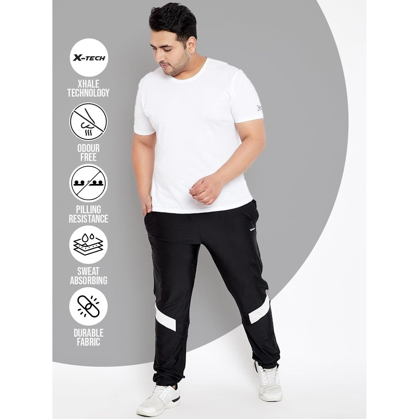 Bigbanana Men's Regular Fit Trackpants (Ollie,Black,2Xl)