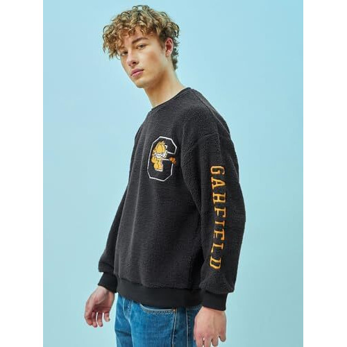 Bewakoof Men's Graphic Printed Oversized Sweatshirt_596789_Black_M