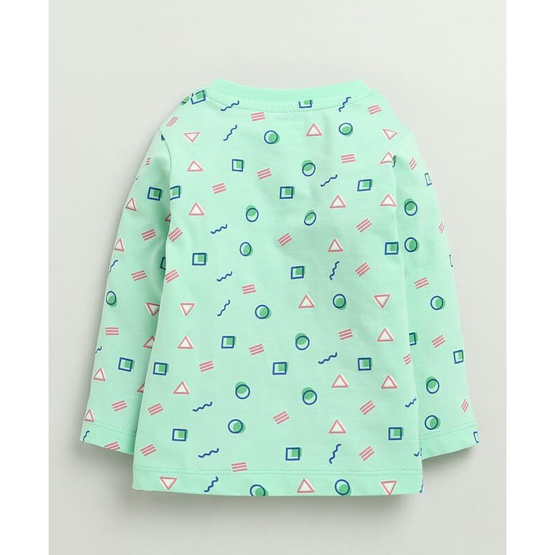 Bumzee Baby Boys Cotton Full Sleeves Jabla & Pyjama Set Green - 0-3 Months (Peb10118B-Grn)