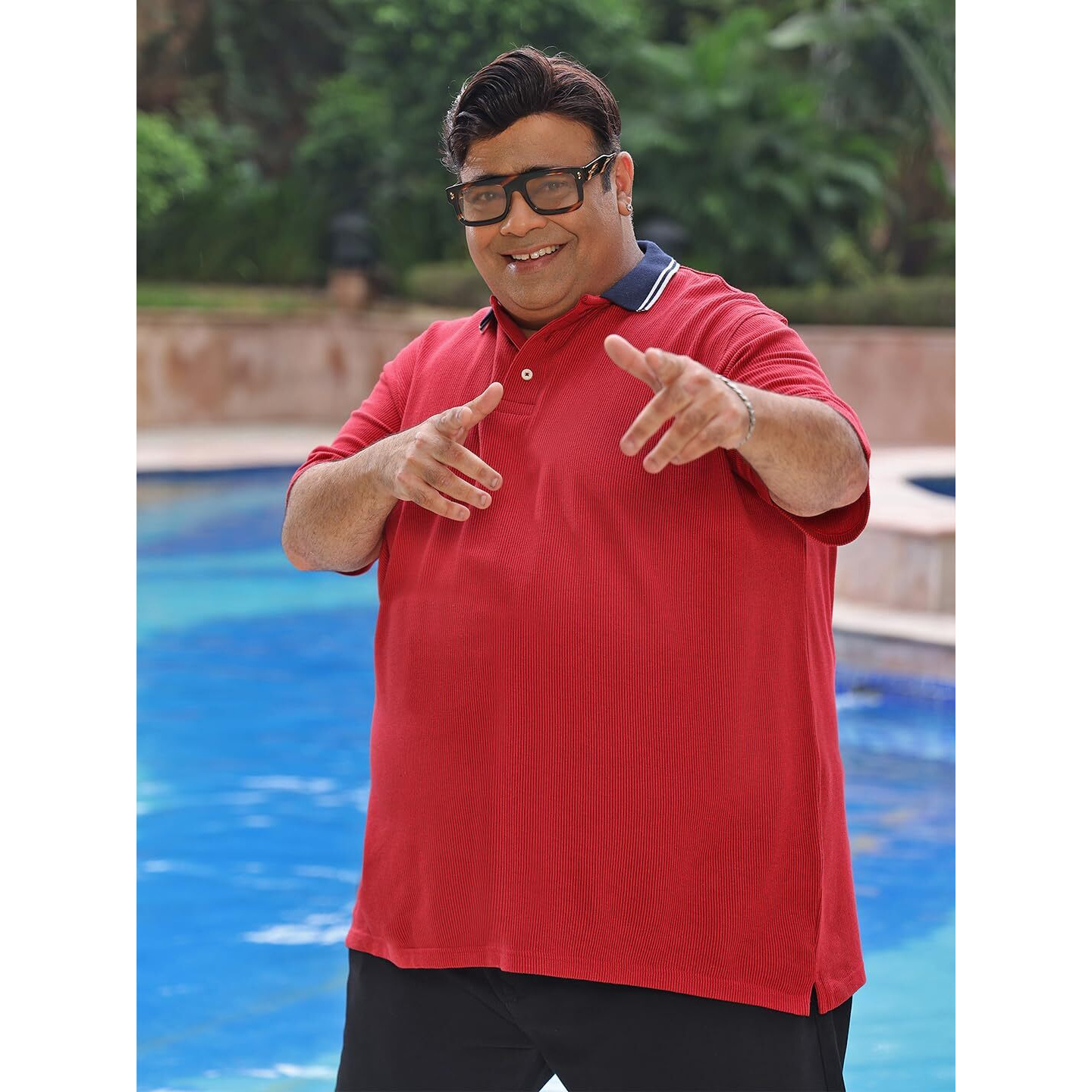 Bigbanana Plus Size Men's Regular Fit Striped Polo Tshirt (Tokyo,Maroon,2Xl)