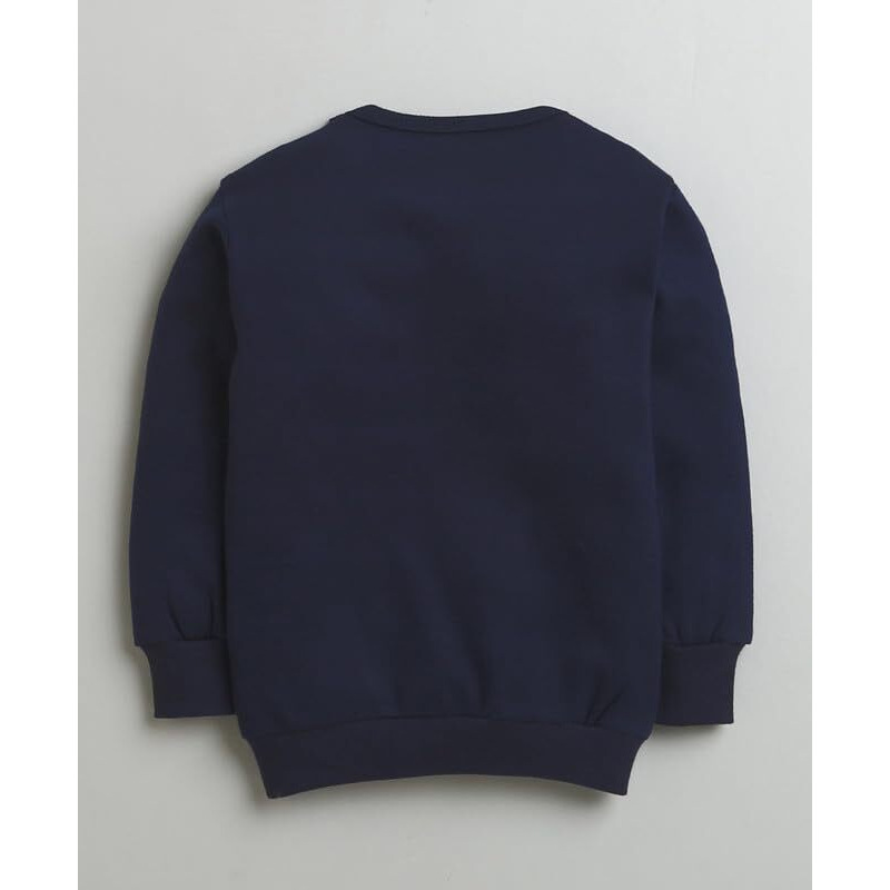 Bumzee Navy Boys Full Sleeves Cotton Sweatshirt & Jogger Set Age - 12-18 Months (Peb9995D-Nbl)