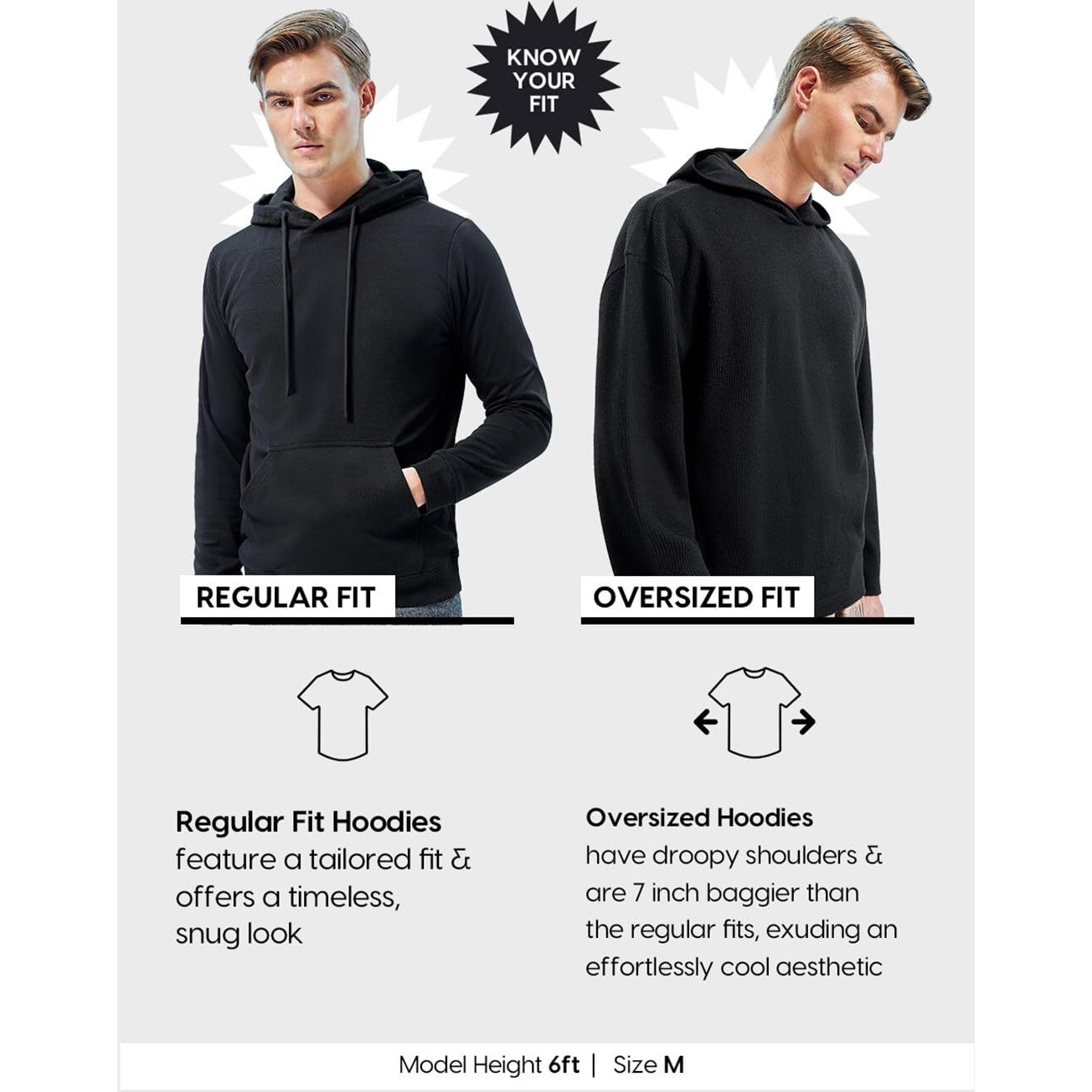 Bewakoof Official Marvel Merchandise Men's Graphic Print Oversized Fit Full Sleeve Fleece Hoodies Black