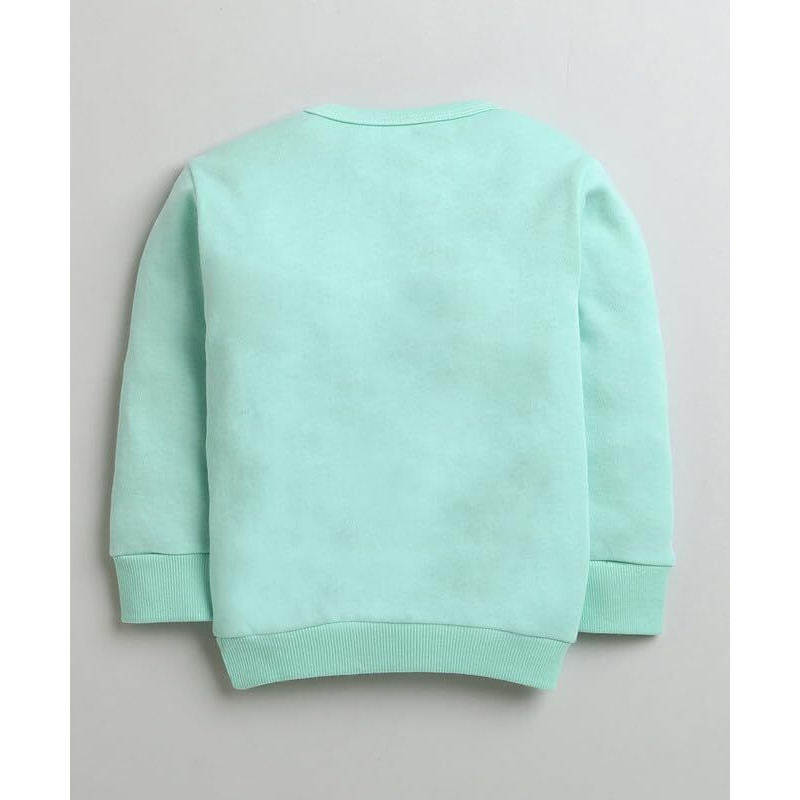 Bumzee Mint Green Girls Full Sleeves Cotton Sweatshirt & Jogger Set Age - 6-12 Months (Peb10001C-Mgn)