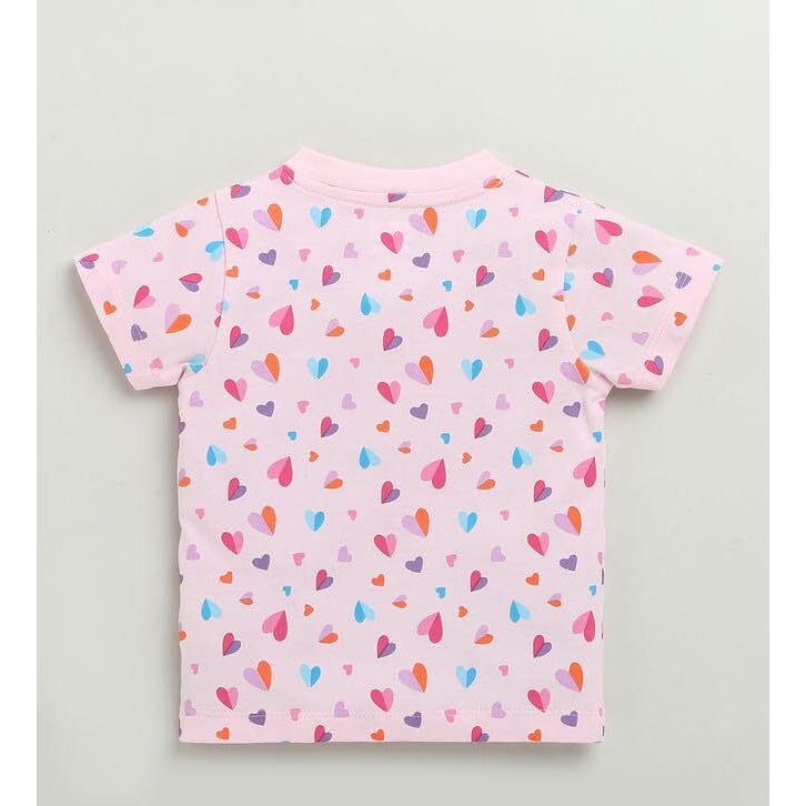 Bumzee Baby Girls Cotton Half Sleeves Jabla & Short Set Pink - 9-12 Months (Peb10434E-Pnk)