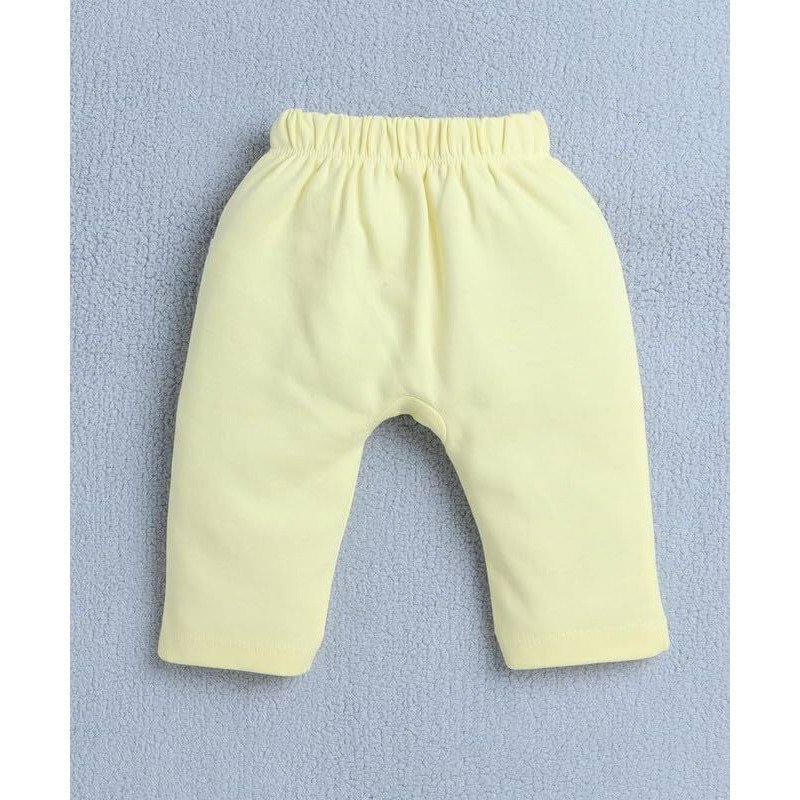 Bumzee Baby Boys Cotton Diaper Pants/Leggings/Pyjamas Pack Of 2 Yellow & Sky Blue - 3-6 Months (Peb10540C-Ylw)