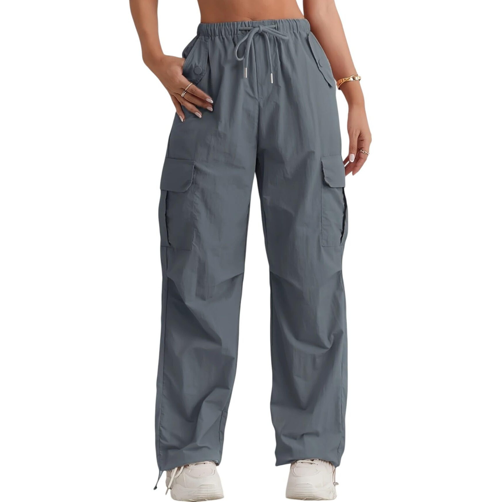 Litzo Cotton Cargo Pants For Women || Womens Cargo Pant (L-54-Xxl) Blue