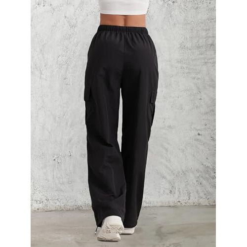 Litzo Cotton Cargo Pants For Women || Womens Cargo Pant (L-51-L) Black