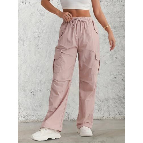 Litzo Cotton Cargo Pants For Women || Womens Cargo Pant (L-52-M) Pink