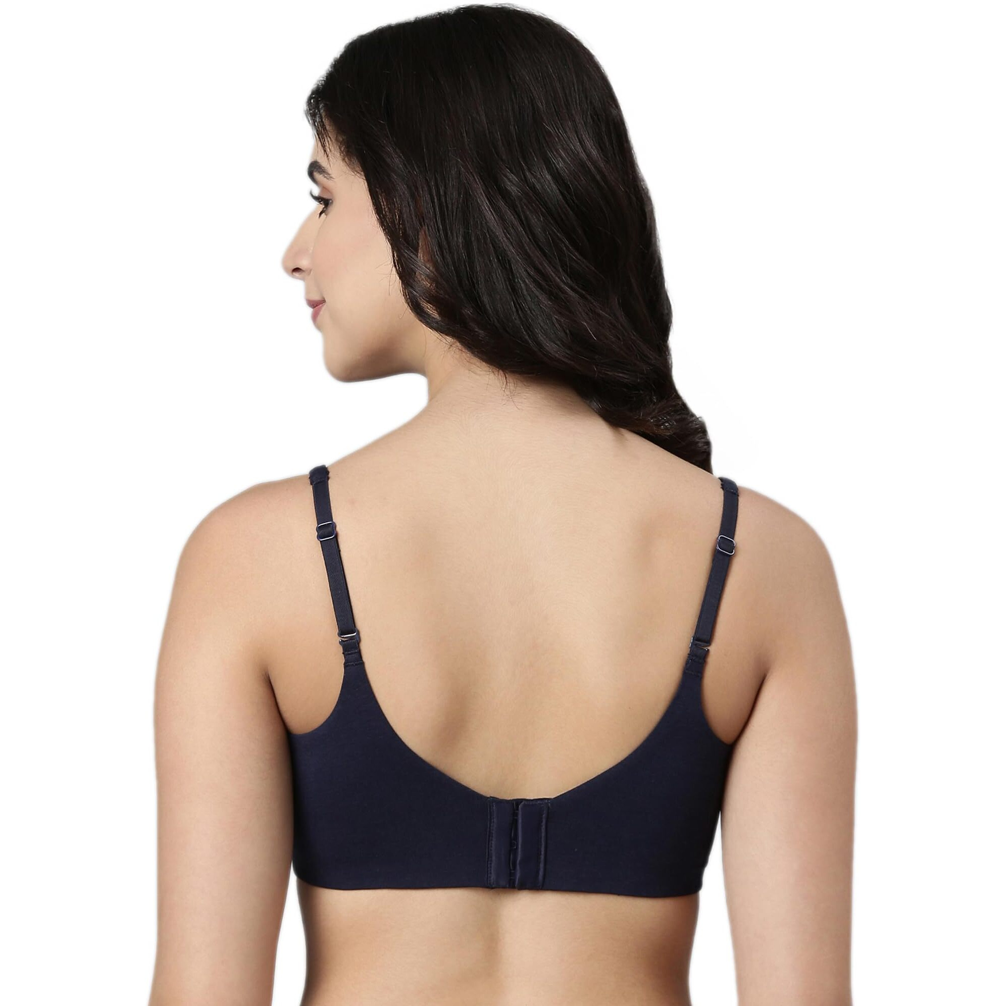 Enamor Women's 67Percentbamboo 27Percentcotton 6Percentmobilion Wire Free Casual T-Shirt Bra (A077_Eclipse_36C)