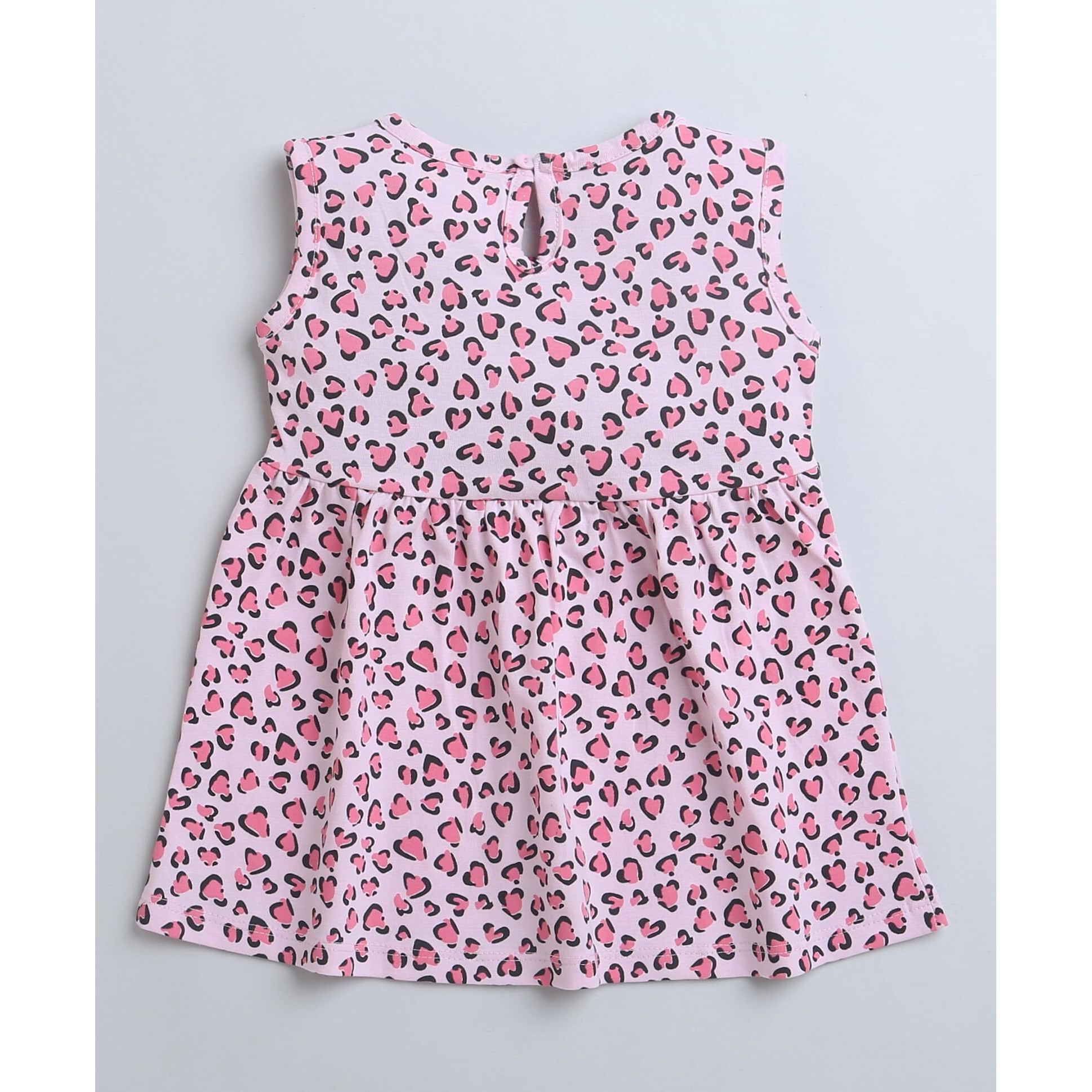 Bumzee Pink Girls Sleeveless Frock Age - 18-24 Months (Peb9177E-Pnk)