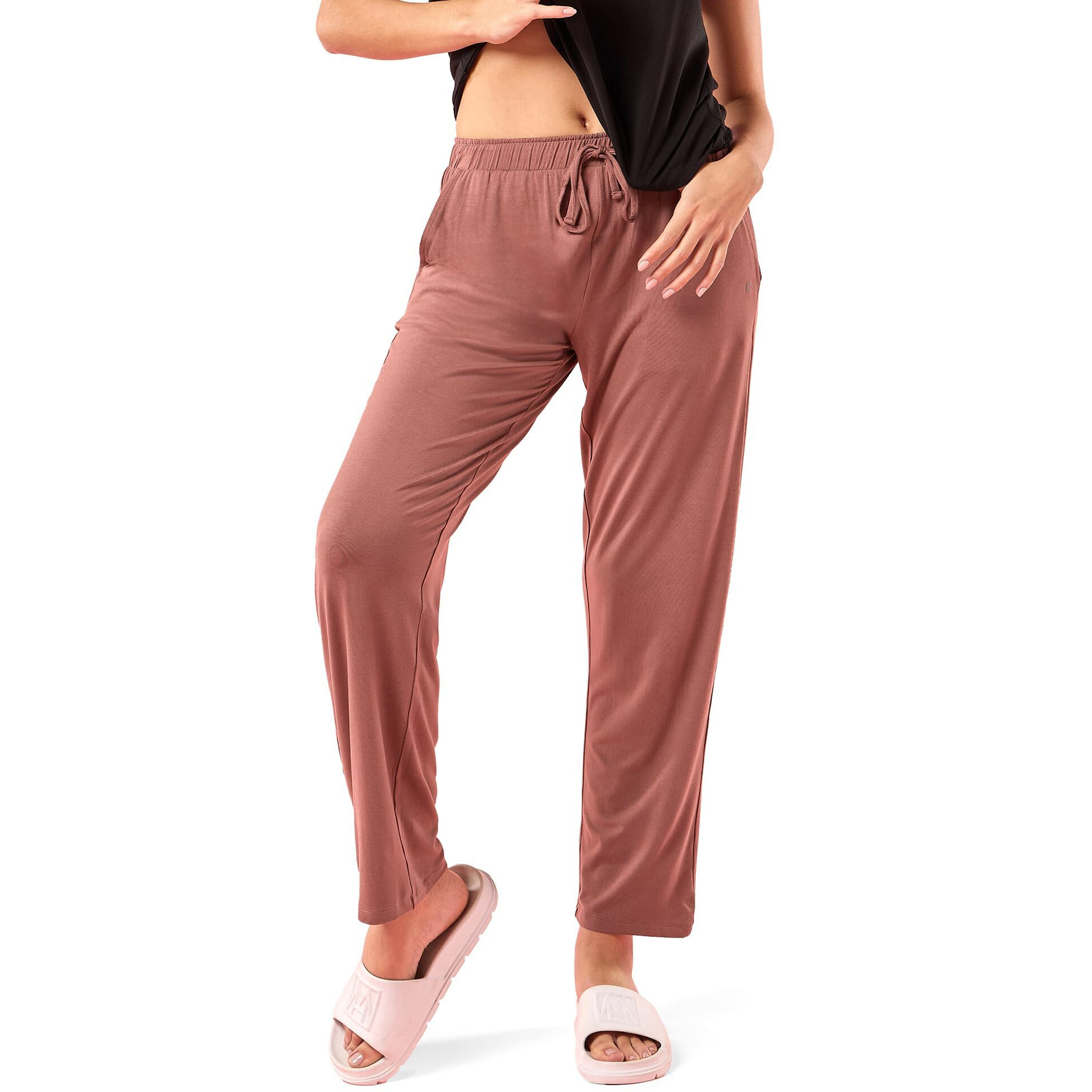 Enamor E404 Women's Home Pant - Relaxed Fit, Mid Rise, Regular Length, Straight Leg