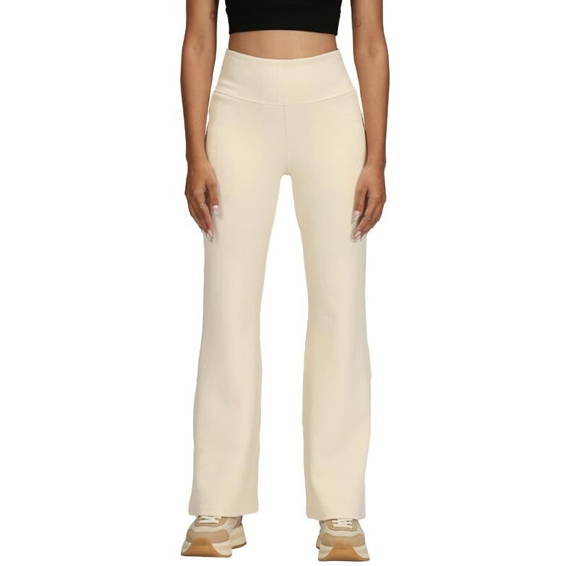 Blissclub Womens Ribsupreme Flare Pants, Flared Silhouette, Concealed Zipper Pocket, High-Rise Waistband, Sculpting Fit,Regular Variant Below 5'4