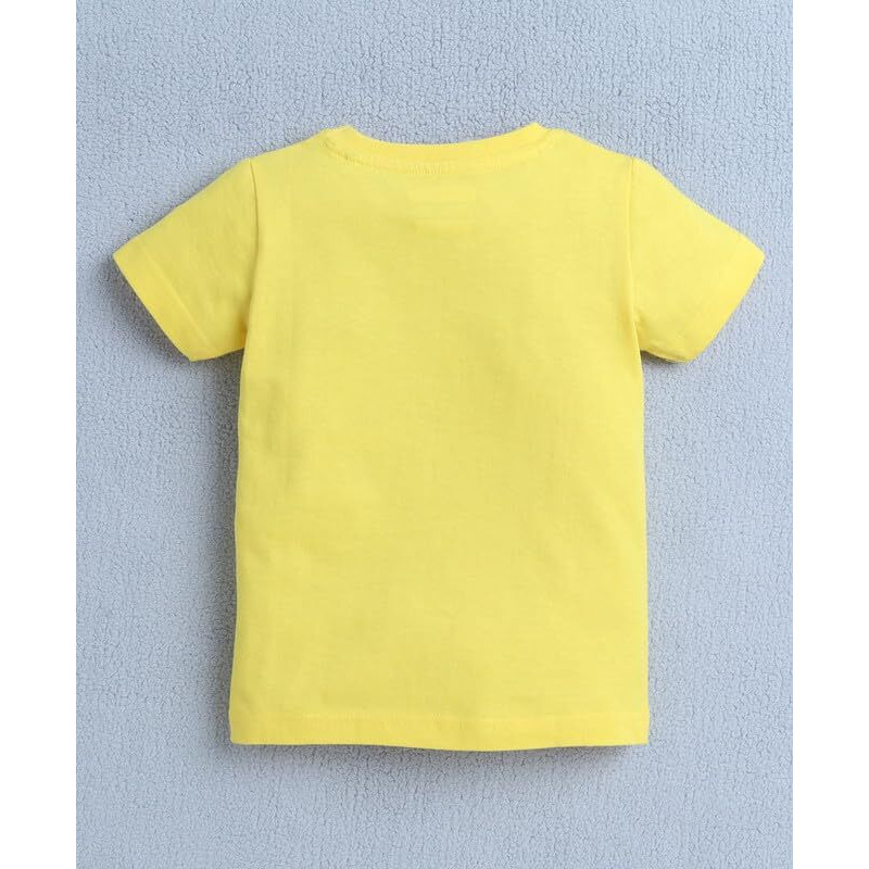 Bumzee Boys Cotton Half Sleeves T-Shirt & Short Set Yellow & Sky Blue - 4-5 Years (Peb10312H-Ylw)