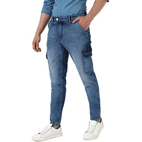 Campus Sutra Men's Regular Fit Denim Jeans (Scss23Csmssjean1031_Blue_32)