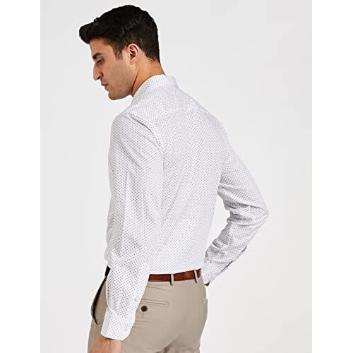 Diverse Men's Printed Regular Fit Formal Shirt (Dvf01F2L01-263_Circle White 42)