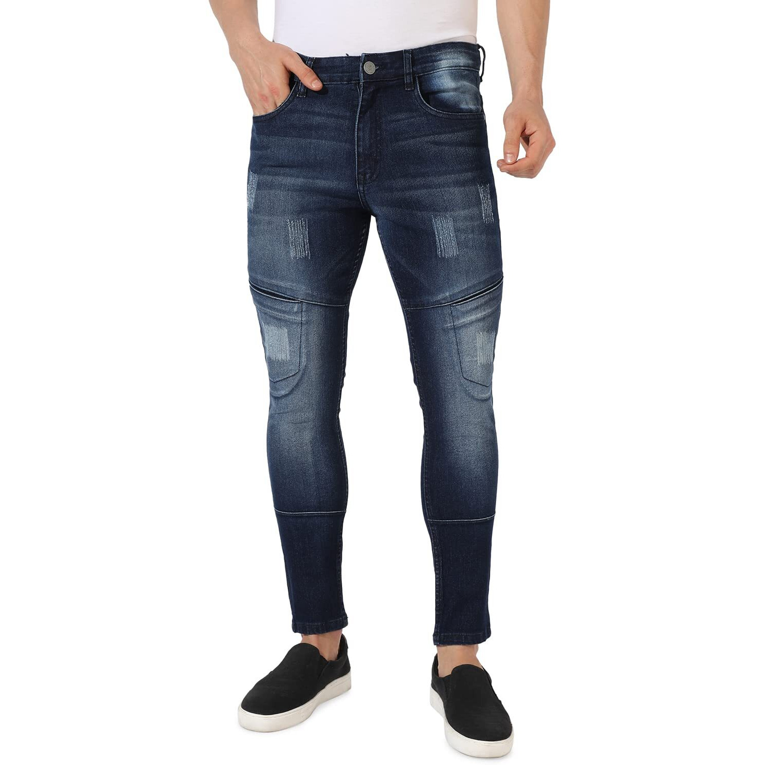 Campus Sutra Men's Regular Fit Jeans (Scss23Jn_Dne05_M_Pln_Bu_Blue-01_30)