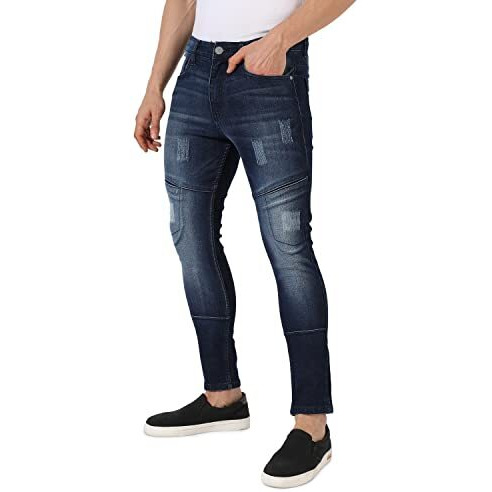 Campus Sutra Men's Regular Fit Jeans (Scss23Jn_Dne05_M_Pln_Bu_Blue-01_30)