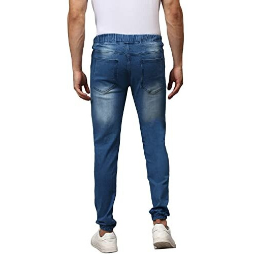 Campus Sutra Men's Regular Fit Denim Jeans (Ss23_Jn_Sstp_M_Pln_Bu_Blue_28)