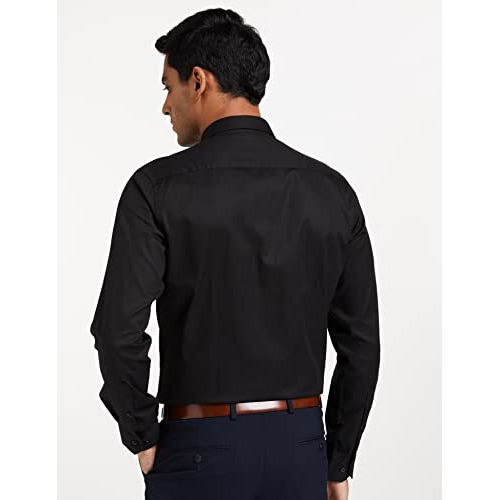 Diverse Men's Solid Regular Fit Formal Shirt (Dvf01F2L01-127_Black 40)