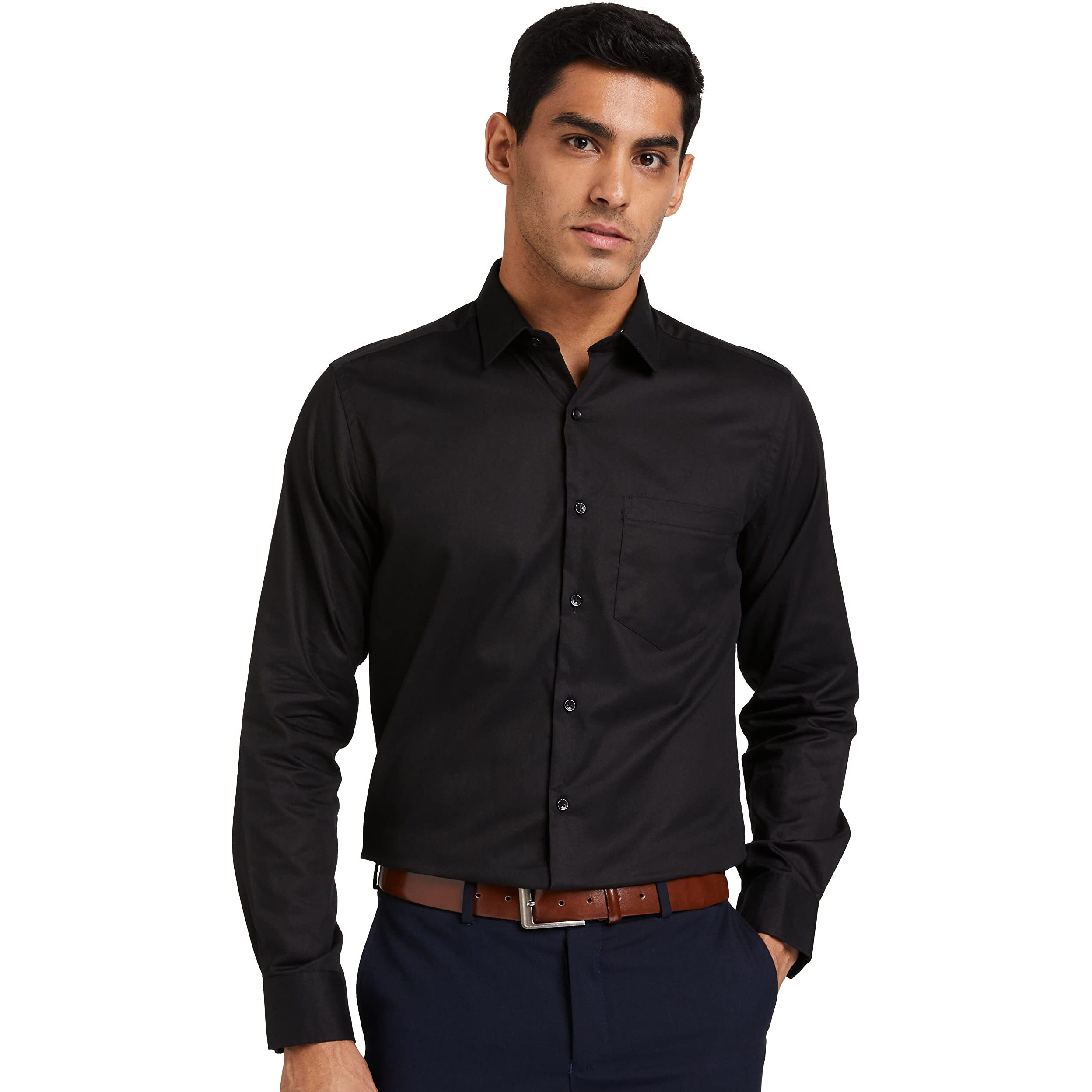 Diverse Men's Formal Shirt (8903905012074_Dvf01F2L01-127_44_Black)
