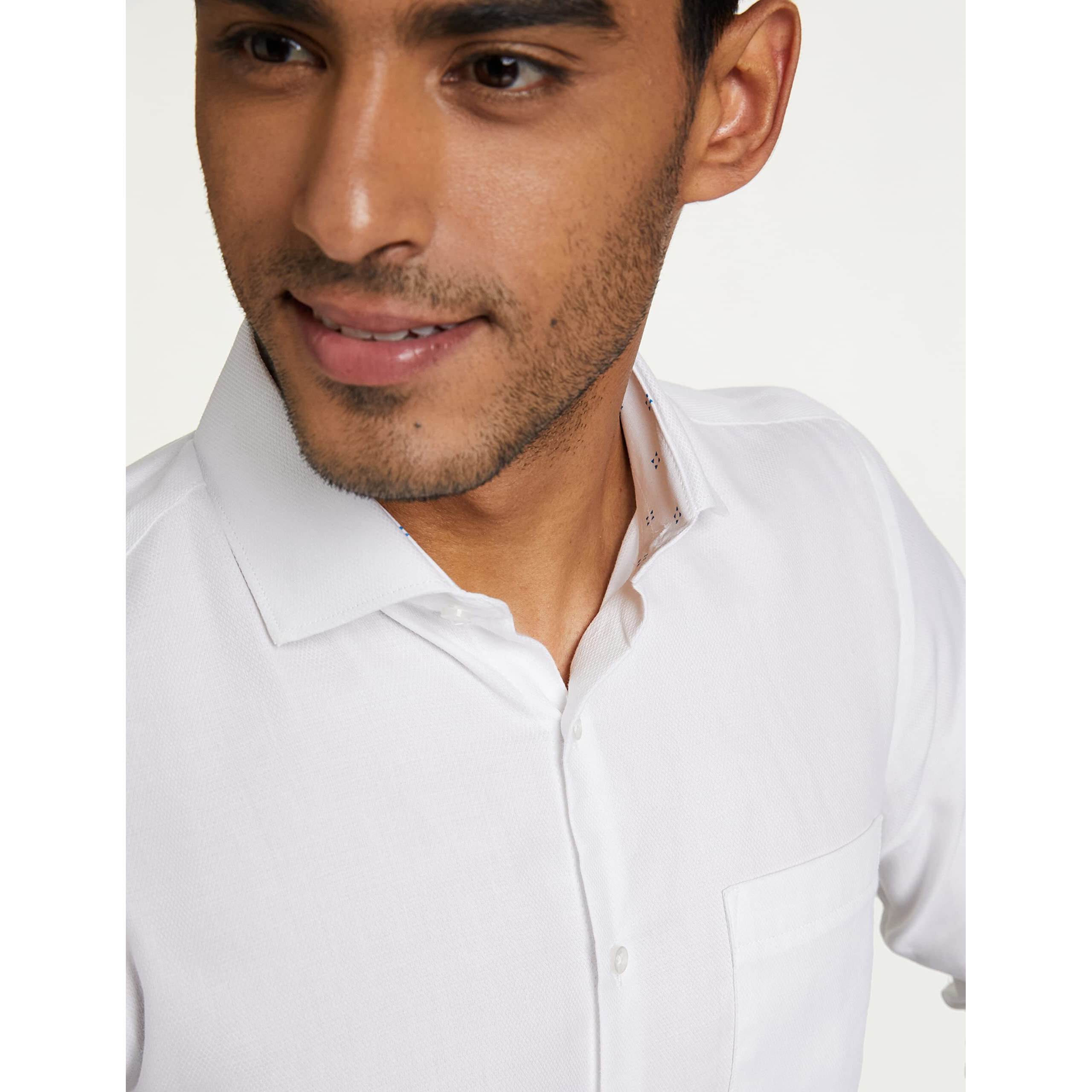 Diverse Men's Solid Slim Fit Cotton Formal Shirt (Dvf06F2L01-8-40_White)