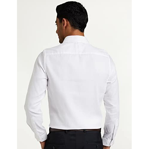 Diverse Men's Oxford Solid Slim Fit Formal Shirt (Dvf06F2L01-8_White 42)