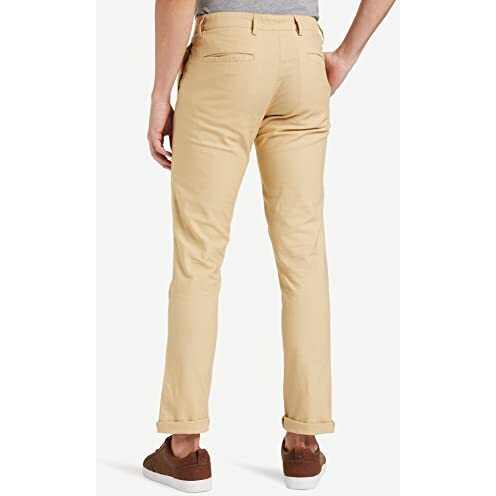 Diverse Men's Slim Fit Stretchable Casual Trousers (Dvt01T5L01-6_Camel_36) | Rise Style Low Rise