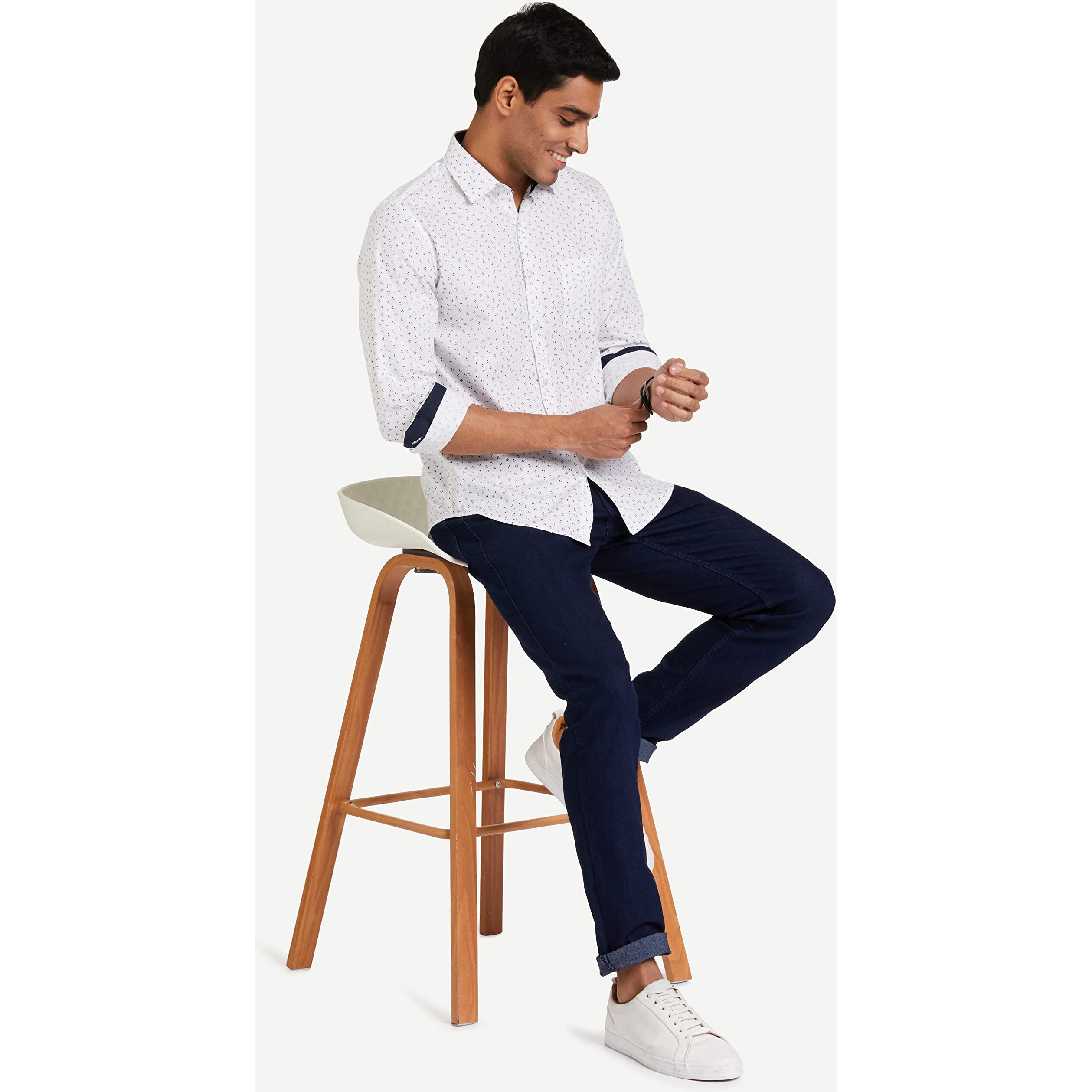 Diverse Men's Regular Fit Mid Rise Jeans (Dvd01D2L01-1J_Dark Indigo Blue_30)