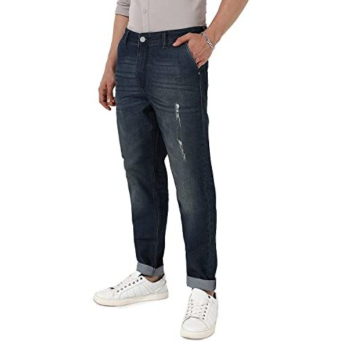 Campus Sutra Men's Regular Fit Denim Jeans (Scss23Csmssjean1030_Dark Blue-01_32)