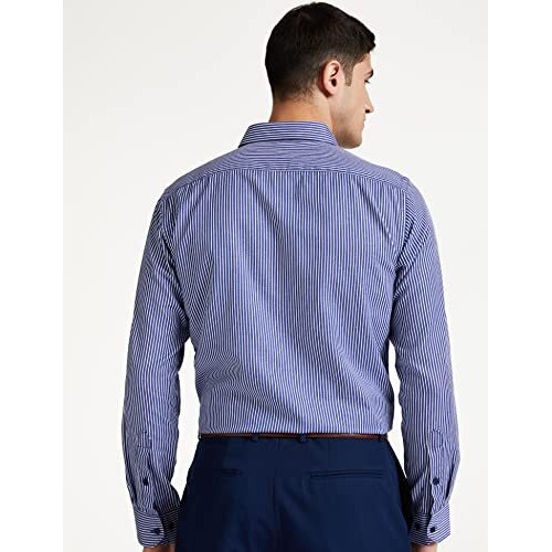 Diverse Men's Striped Regular Fit Formal Shirt (Dvf01F1L01-404_Royal Blue_42)
