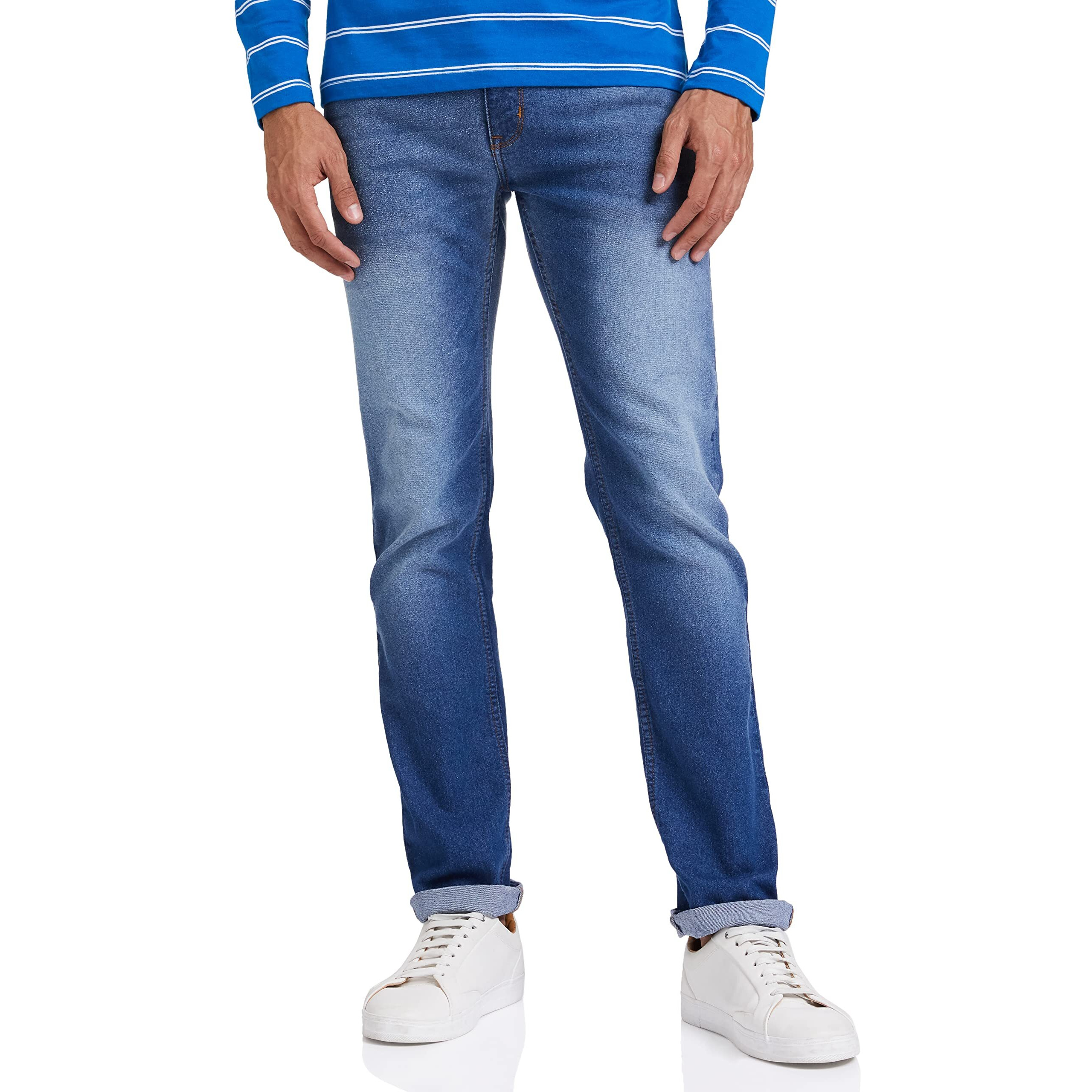 Diverse Men's Regular Fit Jeans (Dvd03D2L03-1T_Indigo 3_28) | Rise Style Low Rise