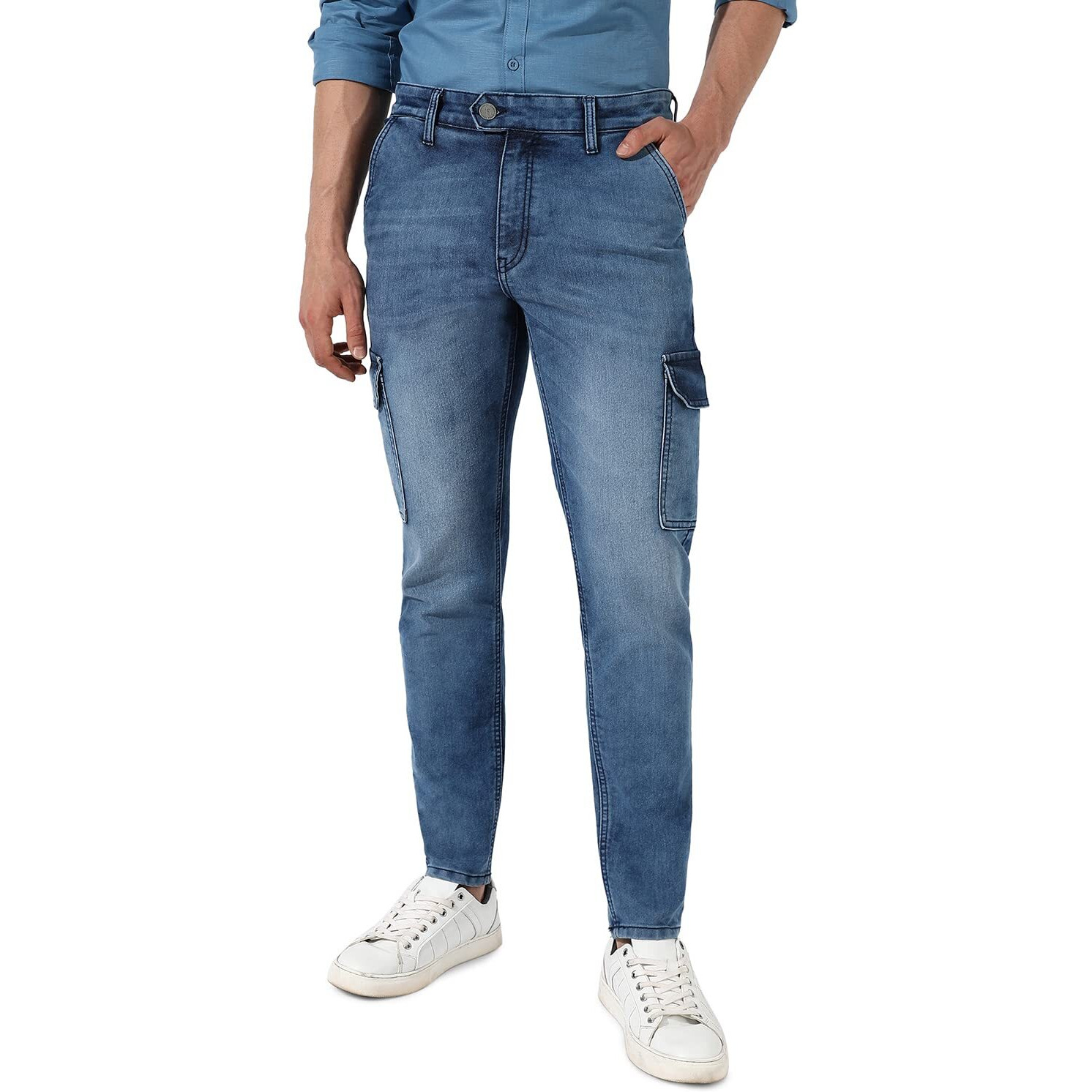 Campus Sutra Men's Regular Fit Denim Jeans (Scss23Csmssjean1031_Blue_36)