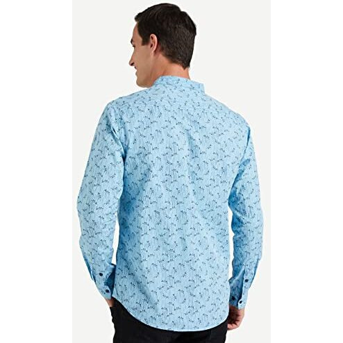 Diverse Men's Printed Slim Casual Shirt (Dcmcf11Rc10L03-294C_Blue 2Xl)