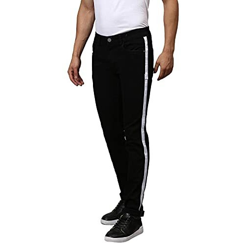 Campus Sutra Men's Regular Jeans (Ct21Jn_Dncufzp_M_Pln_Bl_36_Black