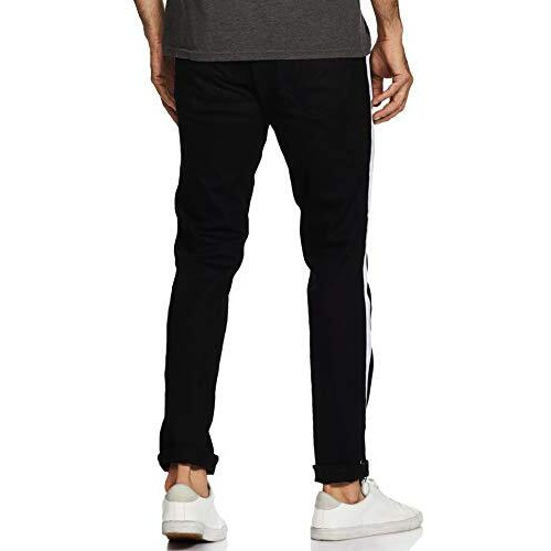 Campus Sutra Men Slim Fit Denim Jeans (Ct20Jn_Dncufzp_M_Pln_Bl_Bl_28W X 28L_Black_28)