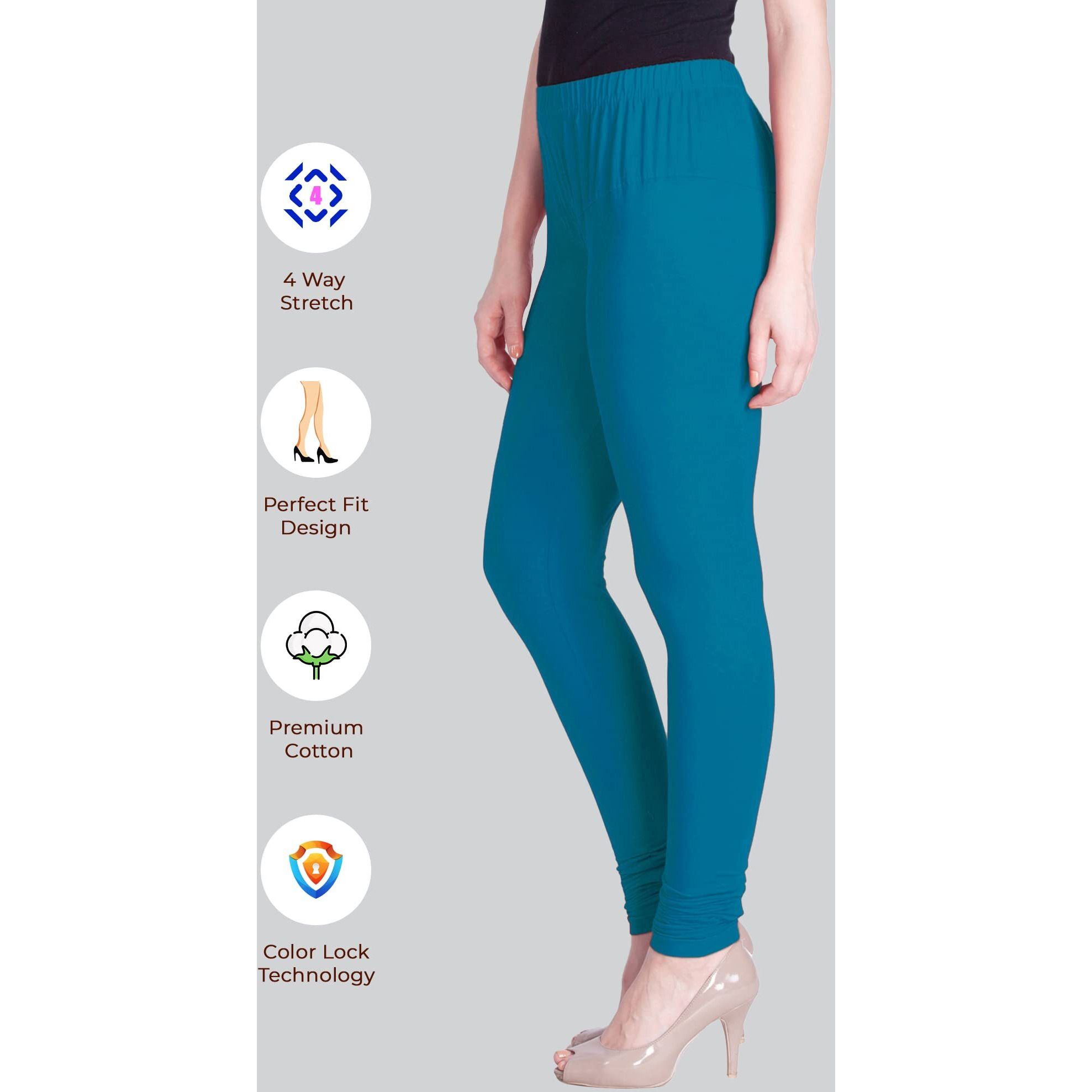 Lux Lyra Sea Green Free Size Churidar Leggings