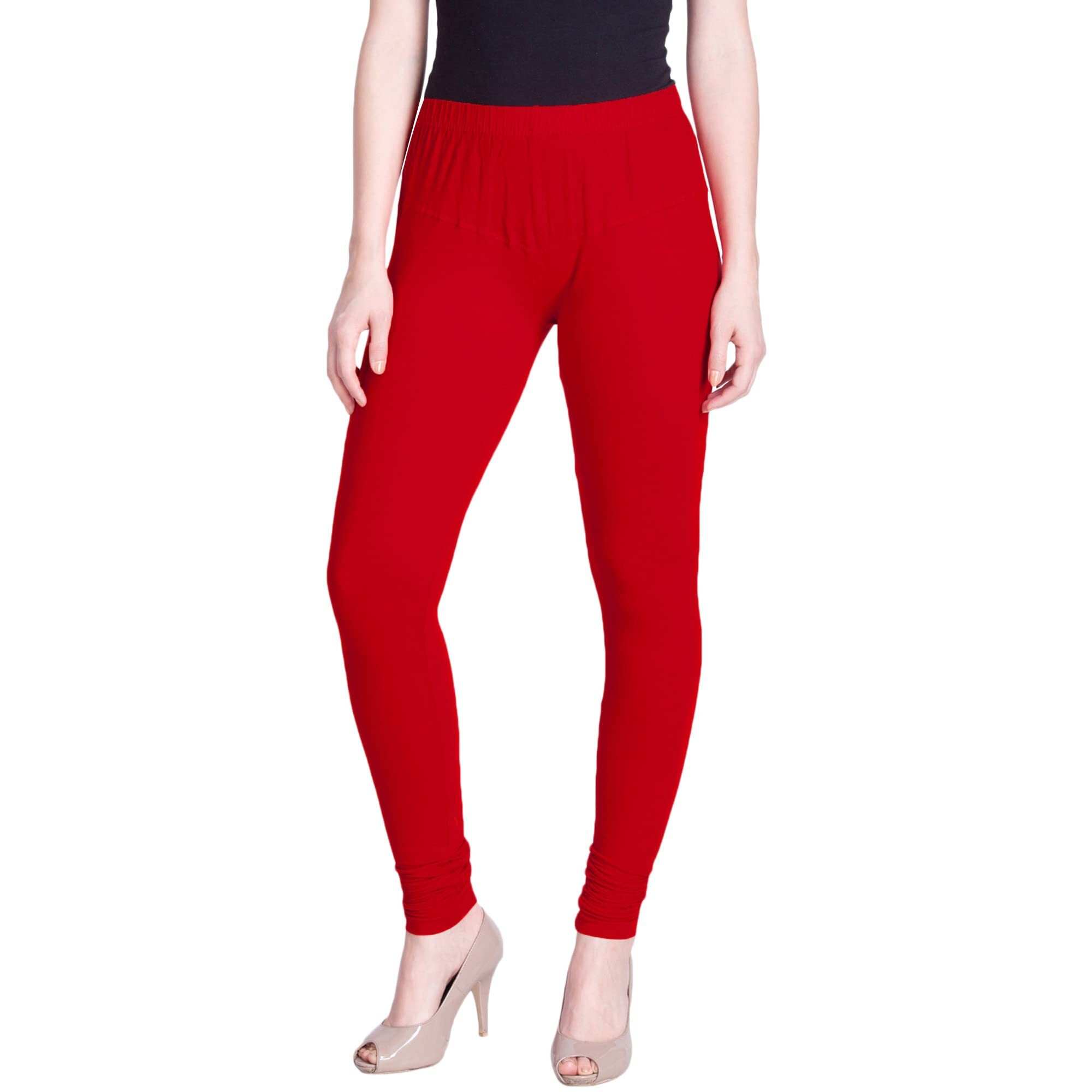 Lux Lyra Women's Skinny Fit Leggings (Lyra Ic Legg Red 12_Red_Free Size)