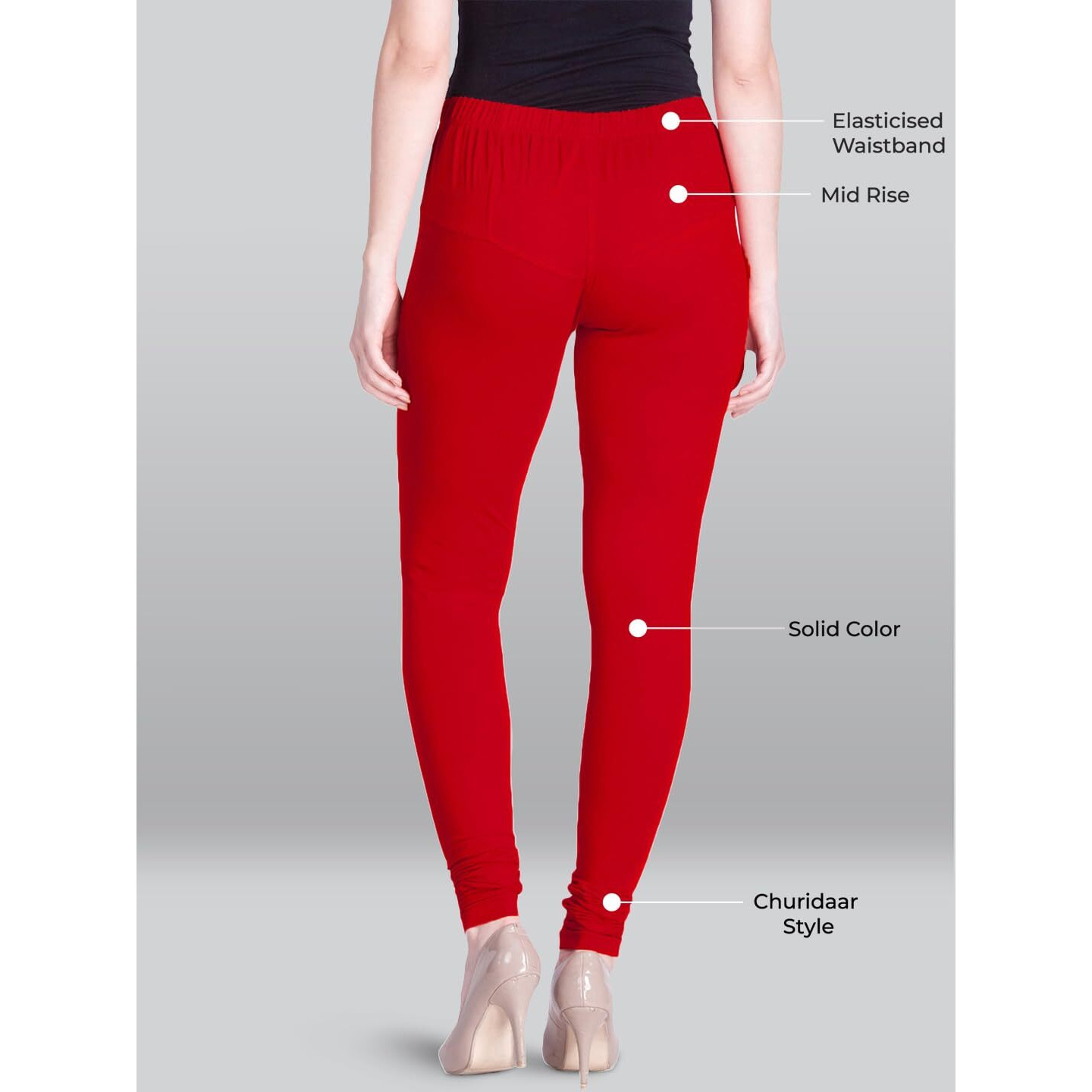 Lux Lyra Women's Skinny Fit Leggings (Lyra Ic Legg Red 12_Red_Free Size)
