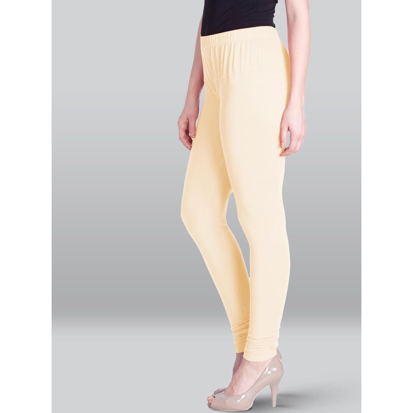Lyra Women Solid Premium Cotton Churidar Leggings | Mid-Waist | Fashionwear