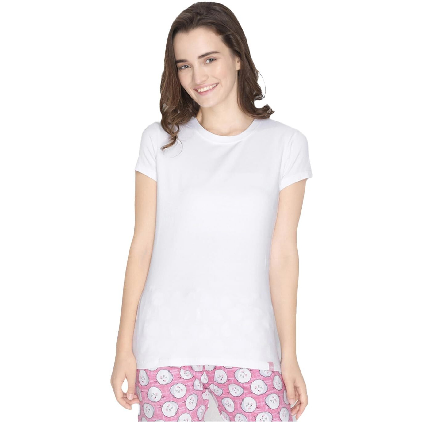 Lux Lyra Women's Plain Regular T-Shirt (Lyra_Rts_401_Wh_S_1Pc_White S)